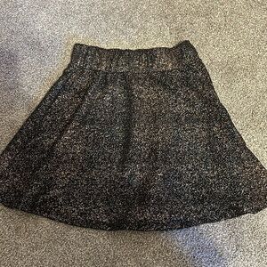 Charlotte Russe Juniors Small Black Bronze Sparkly Mini Skirt